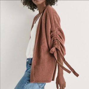 Lucky Brand Brown Cinched Sleeve Cardigan